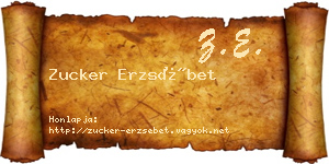Zucker Erzsébet névjegykártya