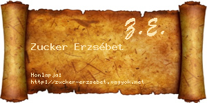 Zucker Erzsébet névjegykártya