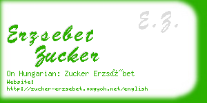 erzsebet zucker business card